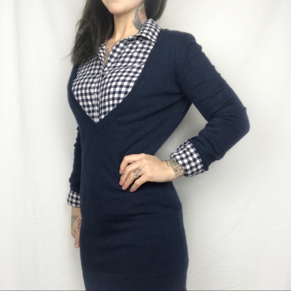 deep v sweater dress